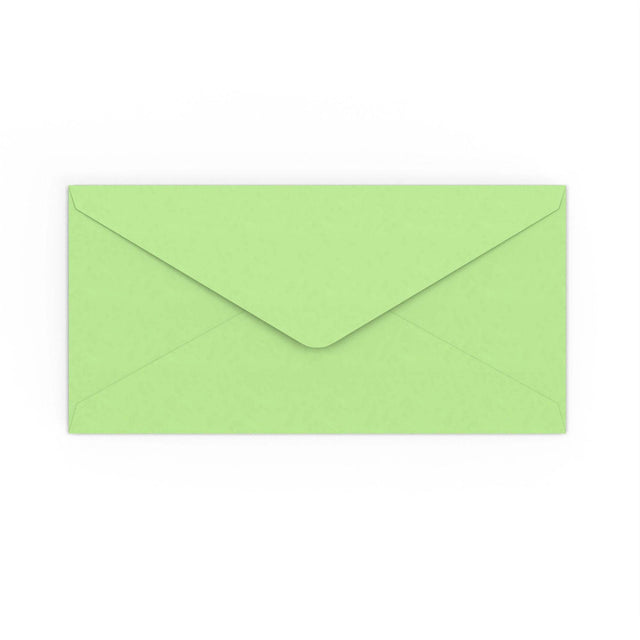 DL Pale Green Gummed V-Flap Envelope (110 x 220mm)
