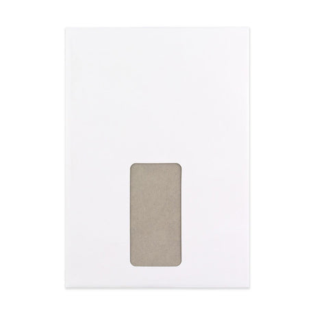 Enveloppe Blanche à Dos Cartonné - Fenêtre 229x162 mm (C5)