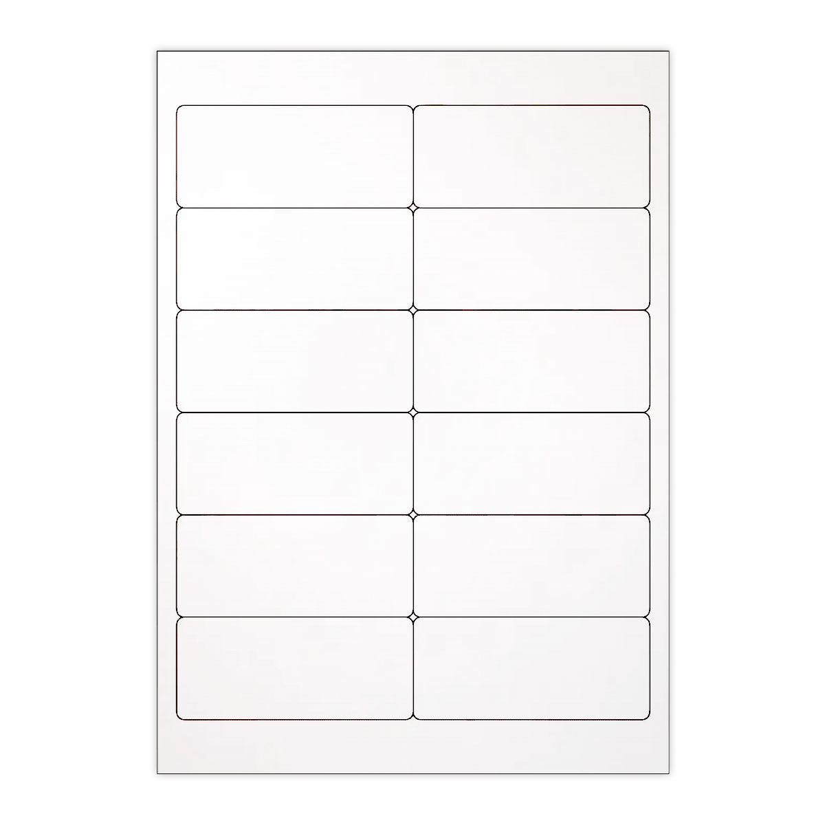 Étiquettes adhésives blanches et transparentes