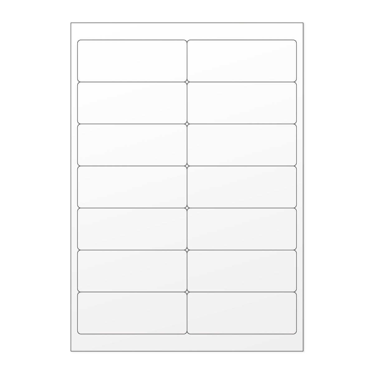 Étiquettes adhésives blanches et transparentes