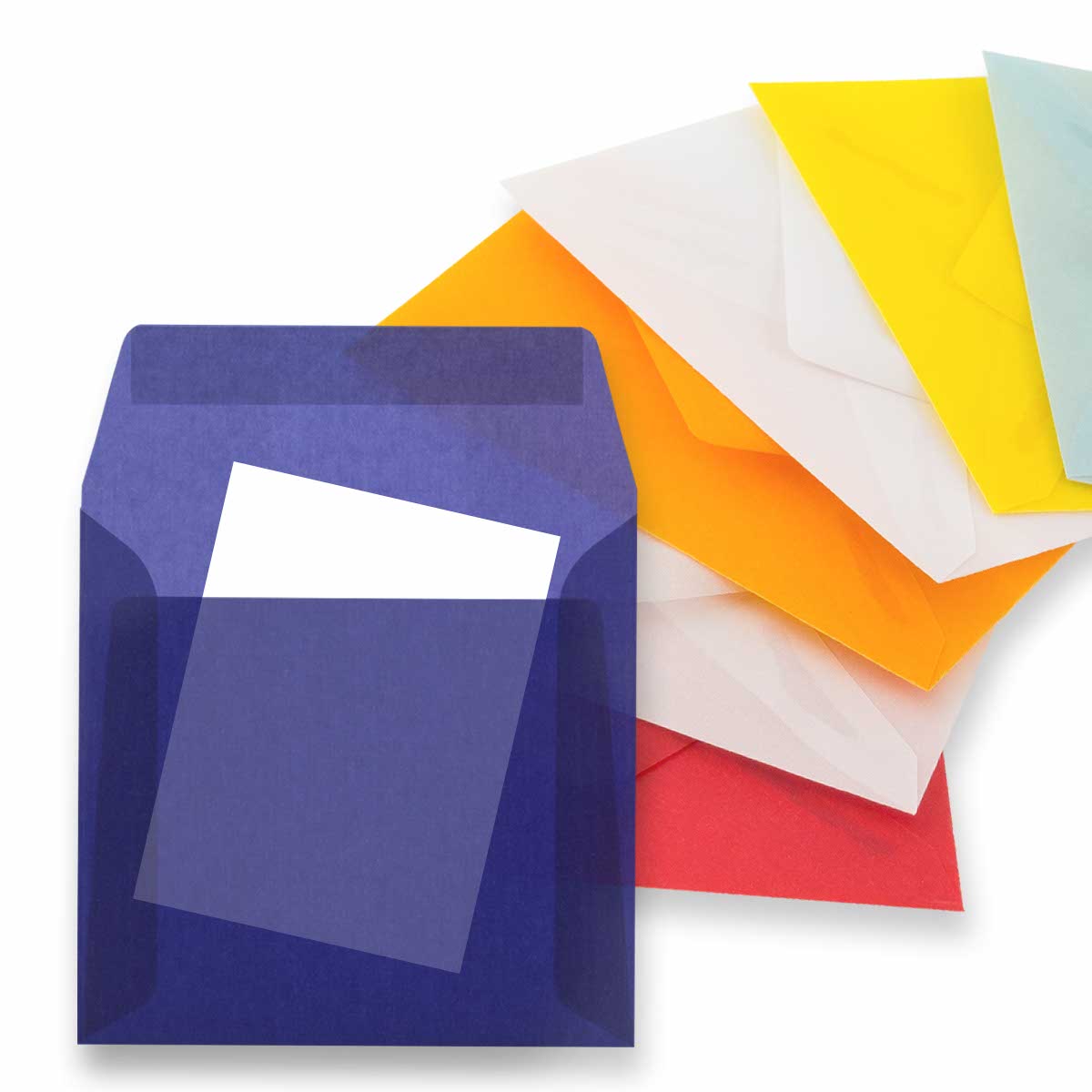 Enveloppes colorées en papier calque