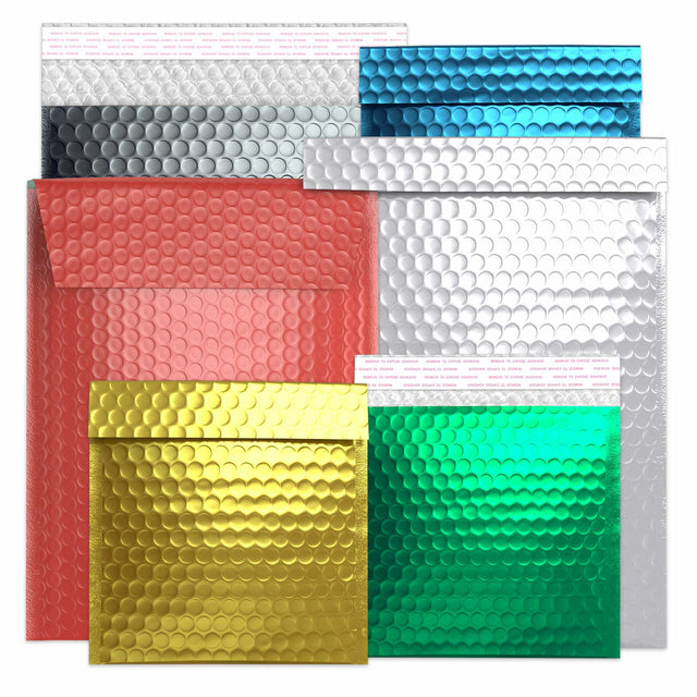 Metallic Finish Bubble Bag Mailers