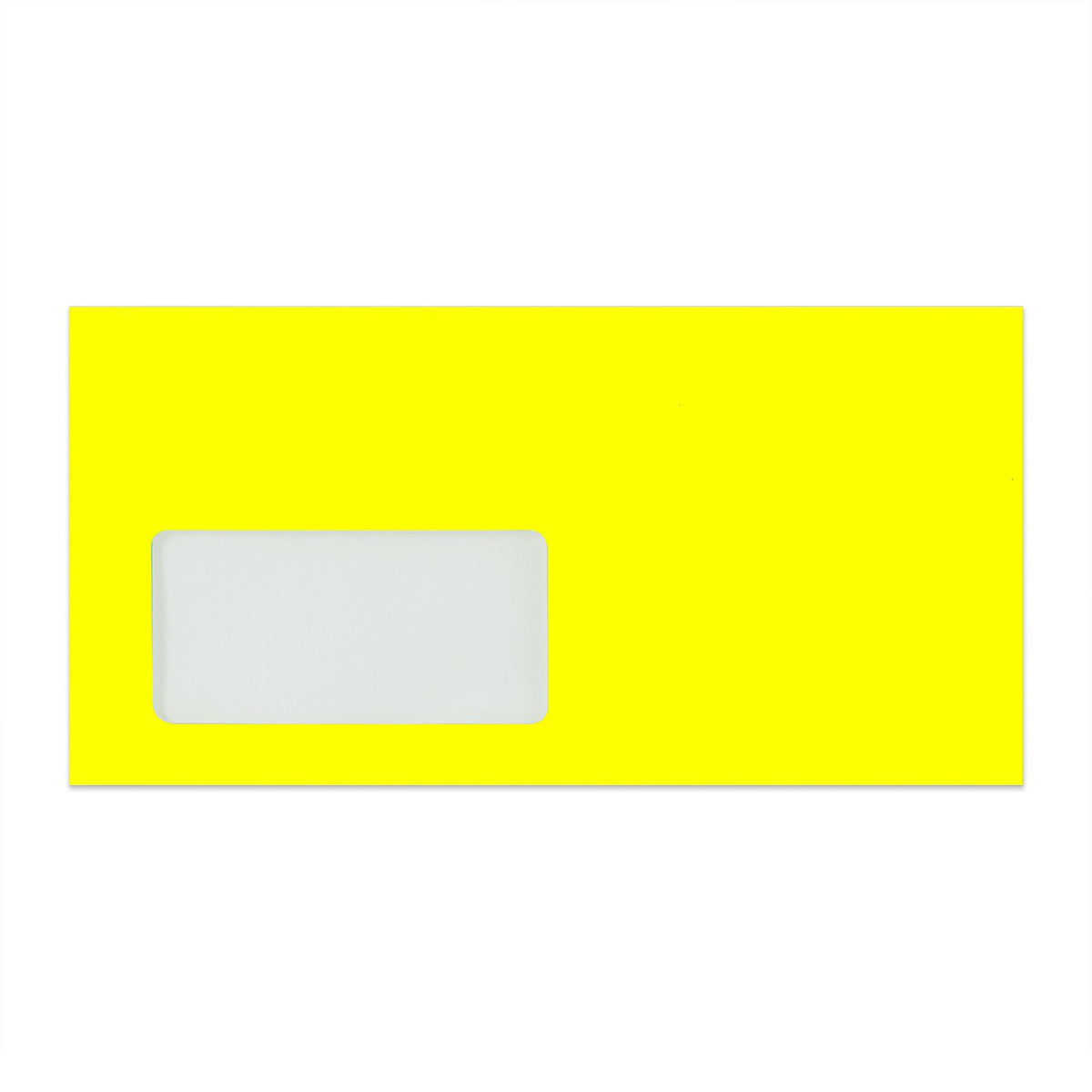 Enveloppe jaune néon avec fenêtre 110x220 mm (DL)