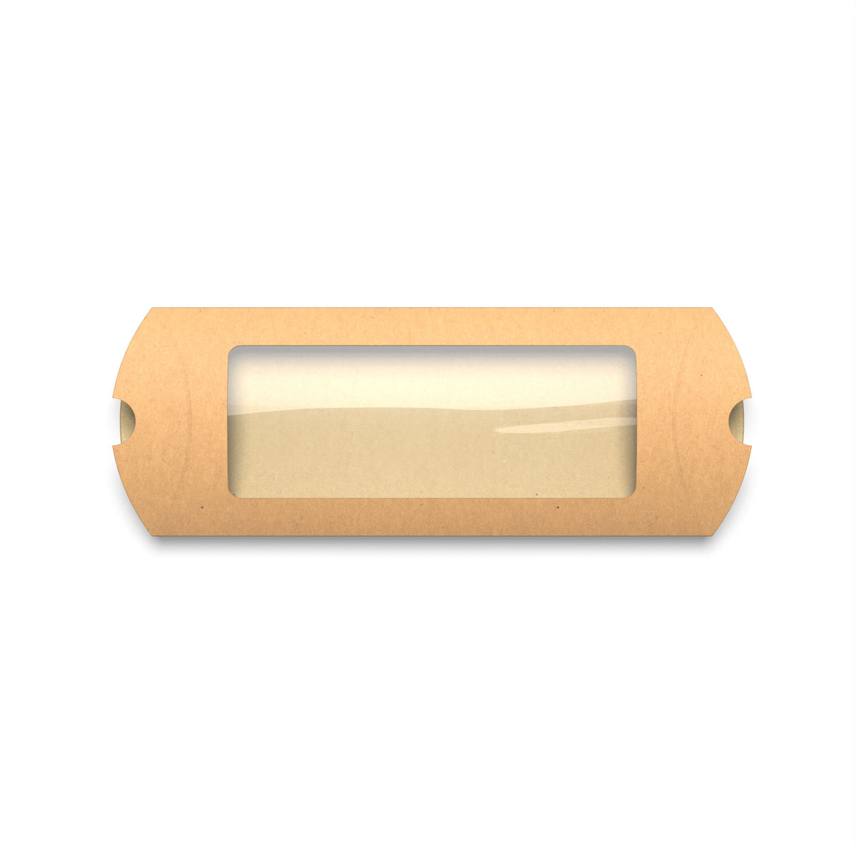 Boîtes oreillers Kraft avec fenêtre