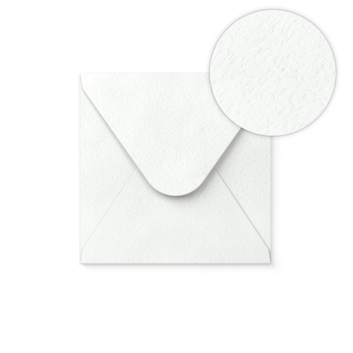Enveloppe blanche avec effet martelé 130x130 mm