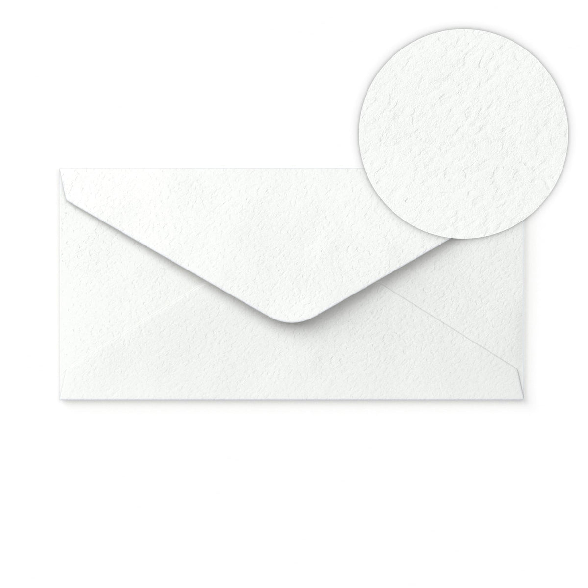 Enveloppe blanche avec effet martelé 110x220 mm (DL)