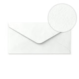 Enveloppe blanche avec effet martelé 110x220 mm (DL)