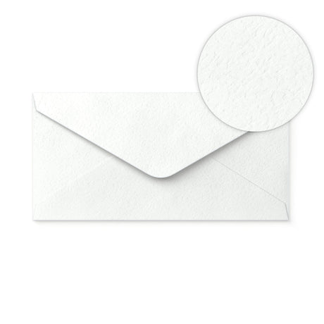 Enveloppe blanche avec effet martelé 110x220 mm (DL)