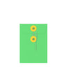 Coloured envelopes with string and washer closure Green + Yellow 162 x 114 mm (C6)