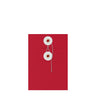 Coloured envelopes with string and washer closure Red + White 162 x 114 mm (C6)