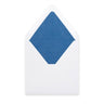 Paper Lined Envelopes White + Blue Fancy Paper 160 x 160 mm