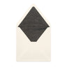 Paper Lined Envelopes Ivory + Black Fancy Paper 160 x 160 mm